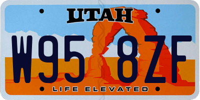 UT license plate W958ZF
