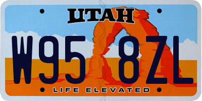 UT license plate W958ZL