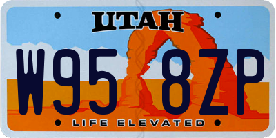 UT license plate W958ZP