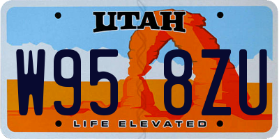 UT license plate W958ZU