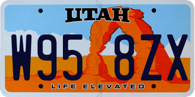 UT license plate W958ZX