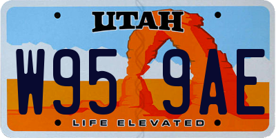 UT license plate W959AE