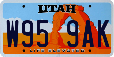 UT license plate W959AK