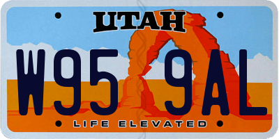 UT license plate W959AL