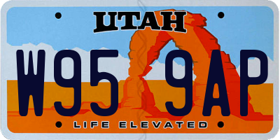UT license plate W959AP
