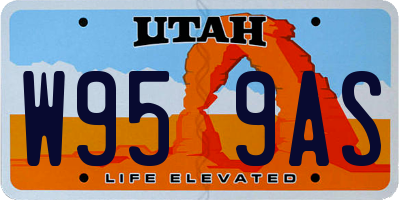 UT license plate W959AS