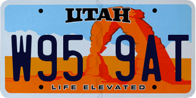 UT license plate W959AT