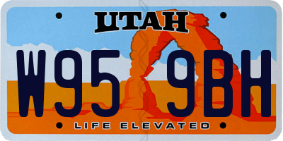 UT license plate W959BH