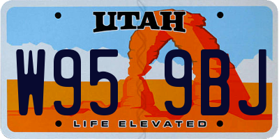 UT license plate W959BJ