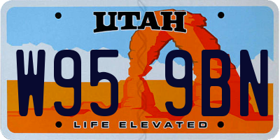 UT license plate W959BN
