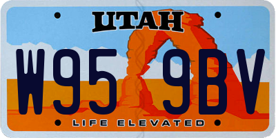 UT license plate W959BV