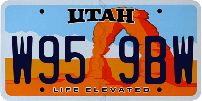 UT license plate W959BW