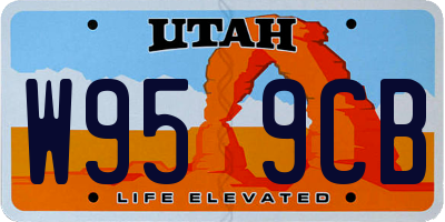 UT license plate W959CB