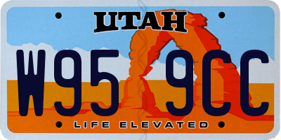UT license plate W959CC