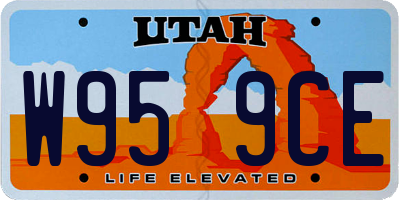 UT license plate W959CE