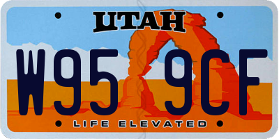UT license plate W959CF