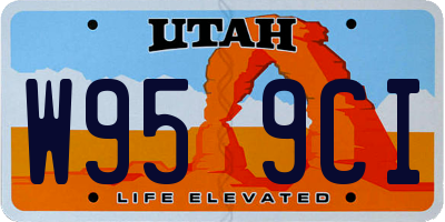 UT license plate W959CI