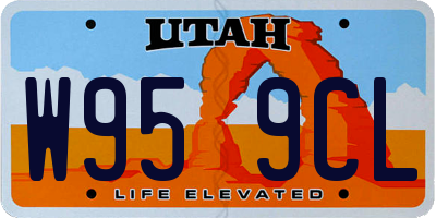 UT license plate W959CL