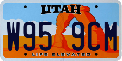 UT license plate W959CM