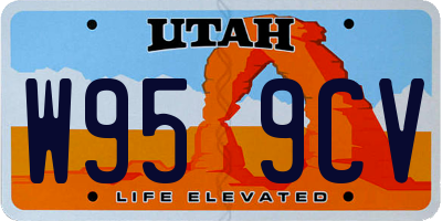 UT license plate W959CV
