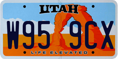 UT license plate W959CX
