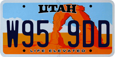UT license plate W959DD