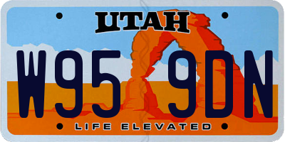 UT license plate W959DN