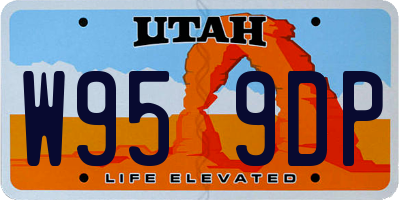 UT license plate W959DP