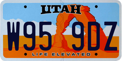 UT license plate W959DZ