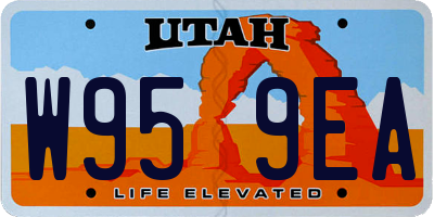 UT license plate W959EA