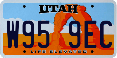 UT license plate W959EC