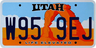 UT license plate W959EJ