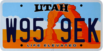 UT license plate W959EK