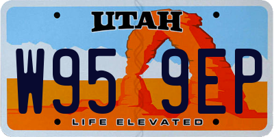 UT license plate W959EP