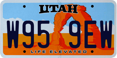 UT license plate W959EW