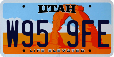 UT license plate W959FE