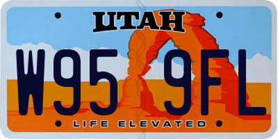 UT license plate W959FL