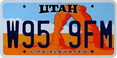 UT license plate W959FM