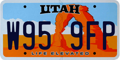 UT license plate W959FP