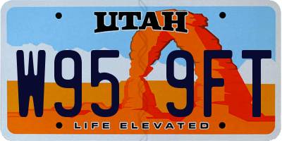 UT license plate W959FT