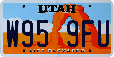 UT license plate W959FU