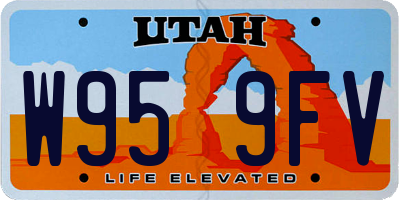 UT license plate W959FV