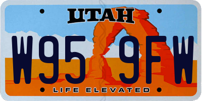 UT license plate W959FW