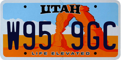 UT license plate W959GC