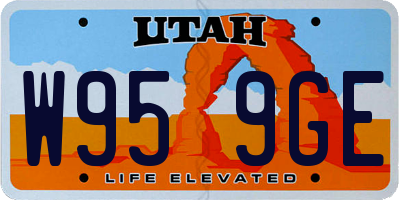 UT license plate W959GE