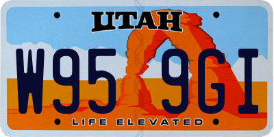 UT license plate W959GI