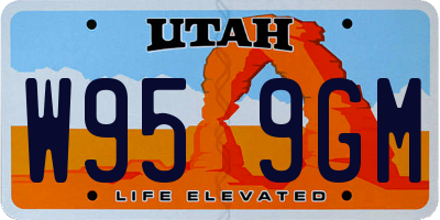 UT license plate W959GM