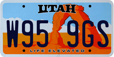 UT license plate W959GS