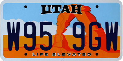 UT license plate W959GW