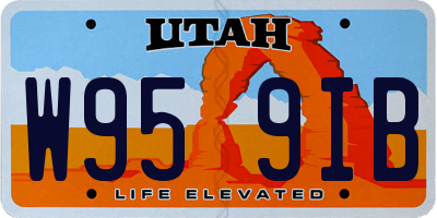 UT license plate W959IB